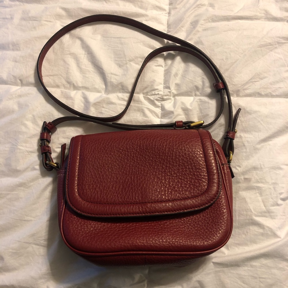 J.Crew Signet Flap Italian Leather Crossbody Bag